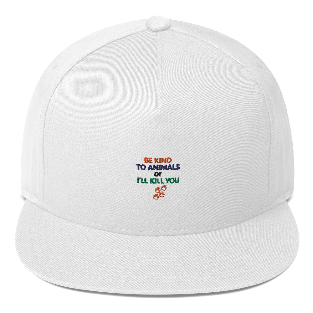 BE KIND TO ANIMALS - Flat Bill Cap