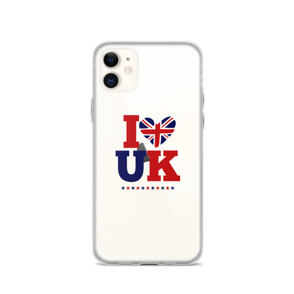 I LOVE UK - iPhone Case Transparent