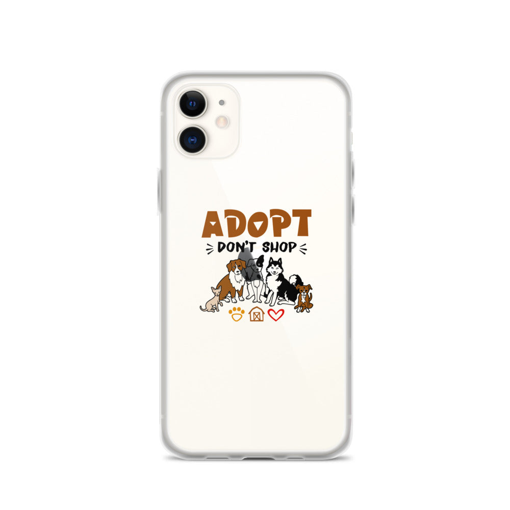 ADOPT DON'T SHOP - iPhone Case Transparent