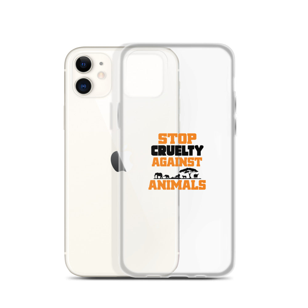 STOP CRUELTY AGAINST ANIMALS - iPhone Case Transparent