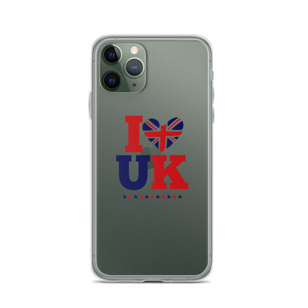 I LOVE UK - iPhone Case Transparent