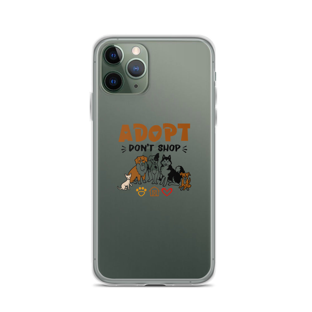 ADOPT DON'T SHOP - iPhone Case Transparent