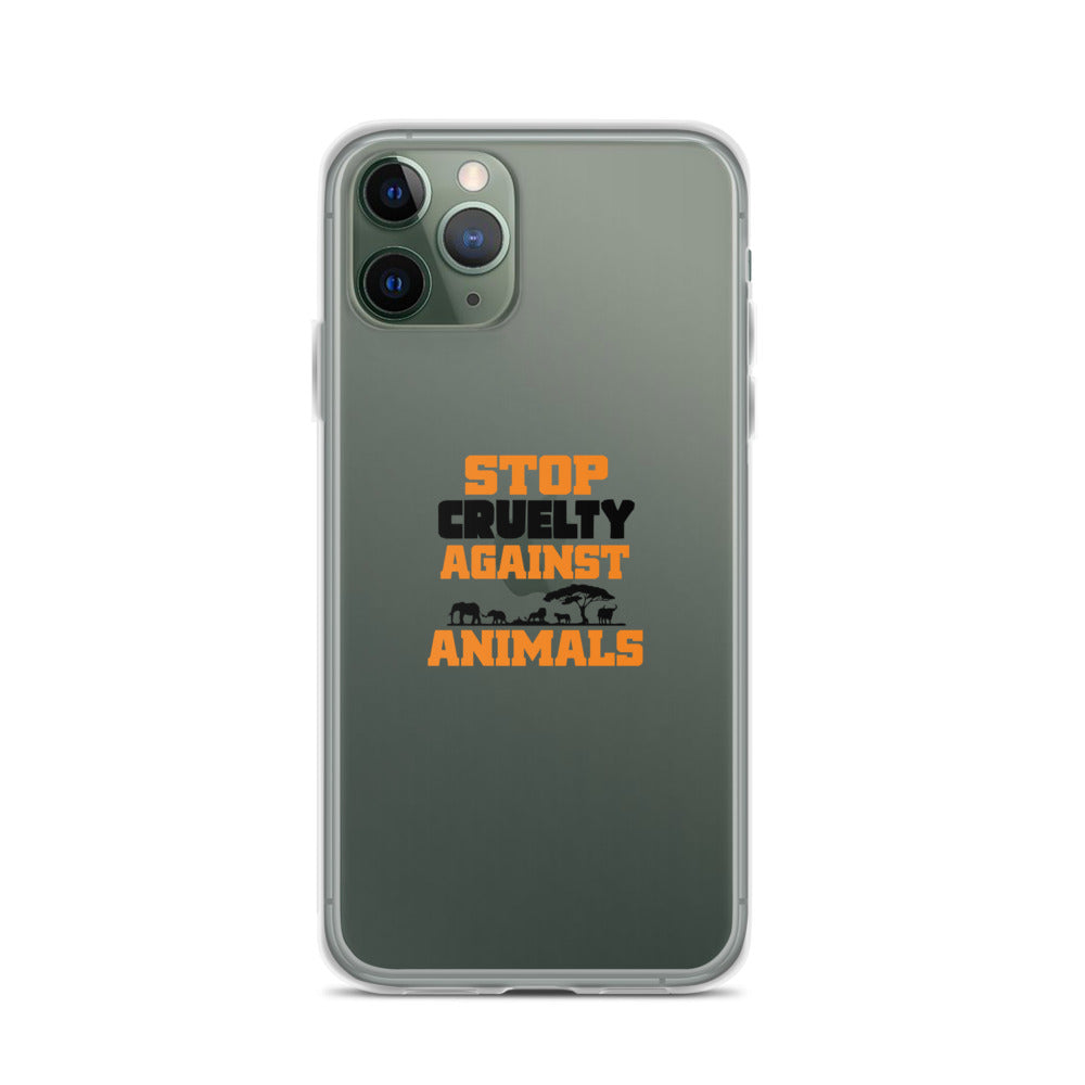 STOP CRUELTY AGAINST ANIMALS - iPhone Case Transparent