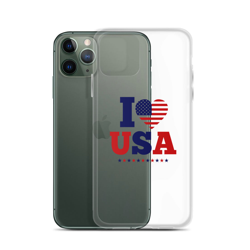 I LOVE USA - iPhone Case Transparent