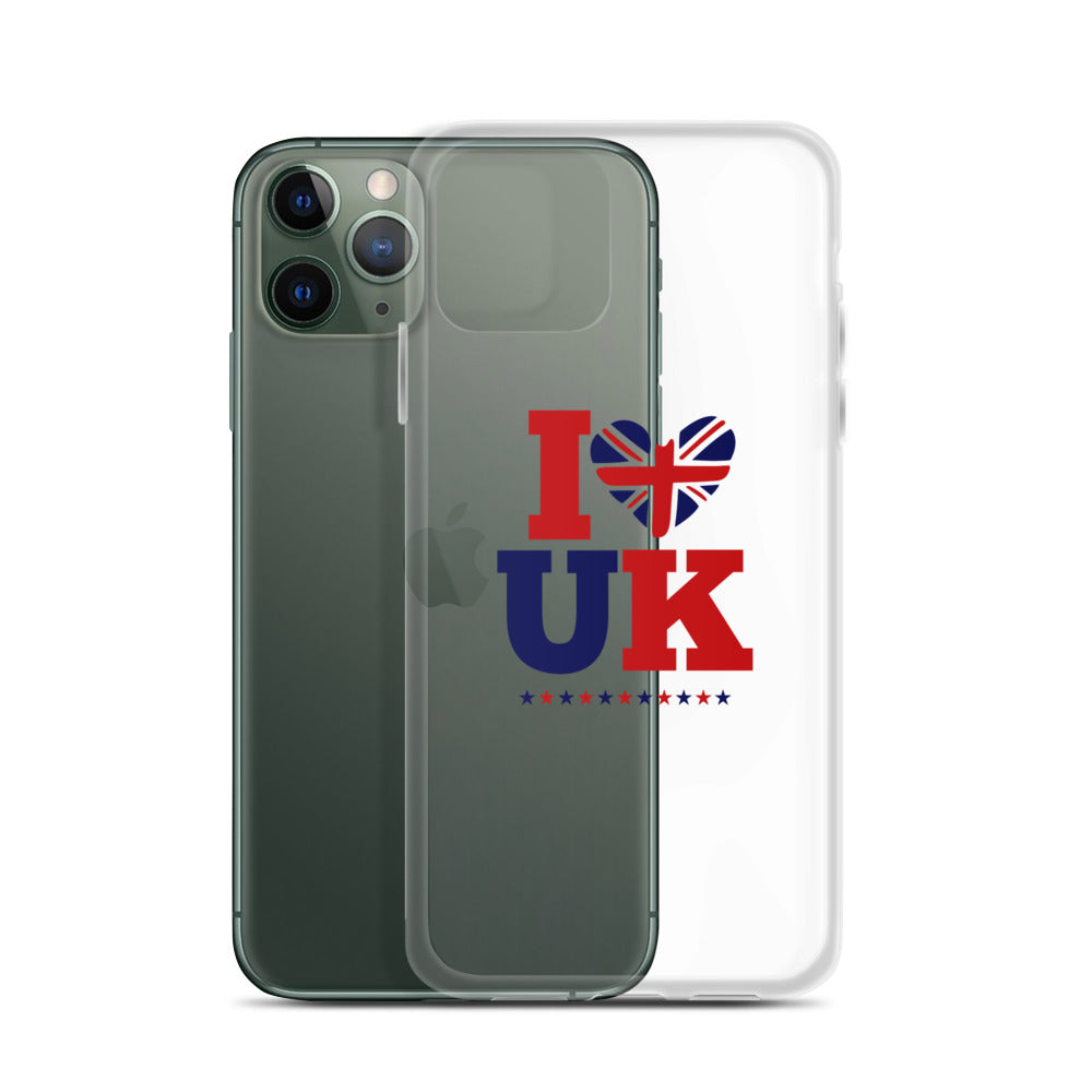 I LOVE UK - iPhone Case Transparent