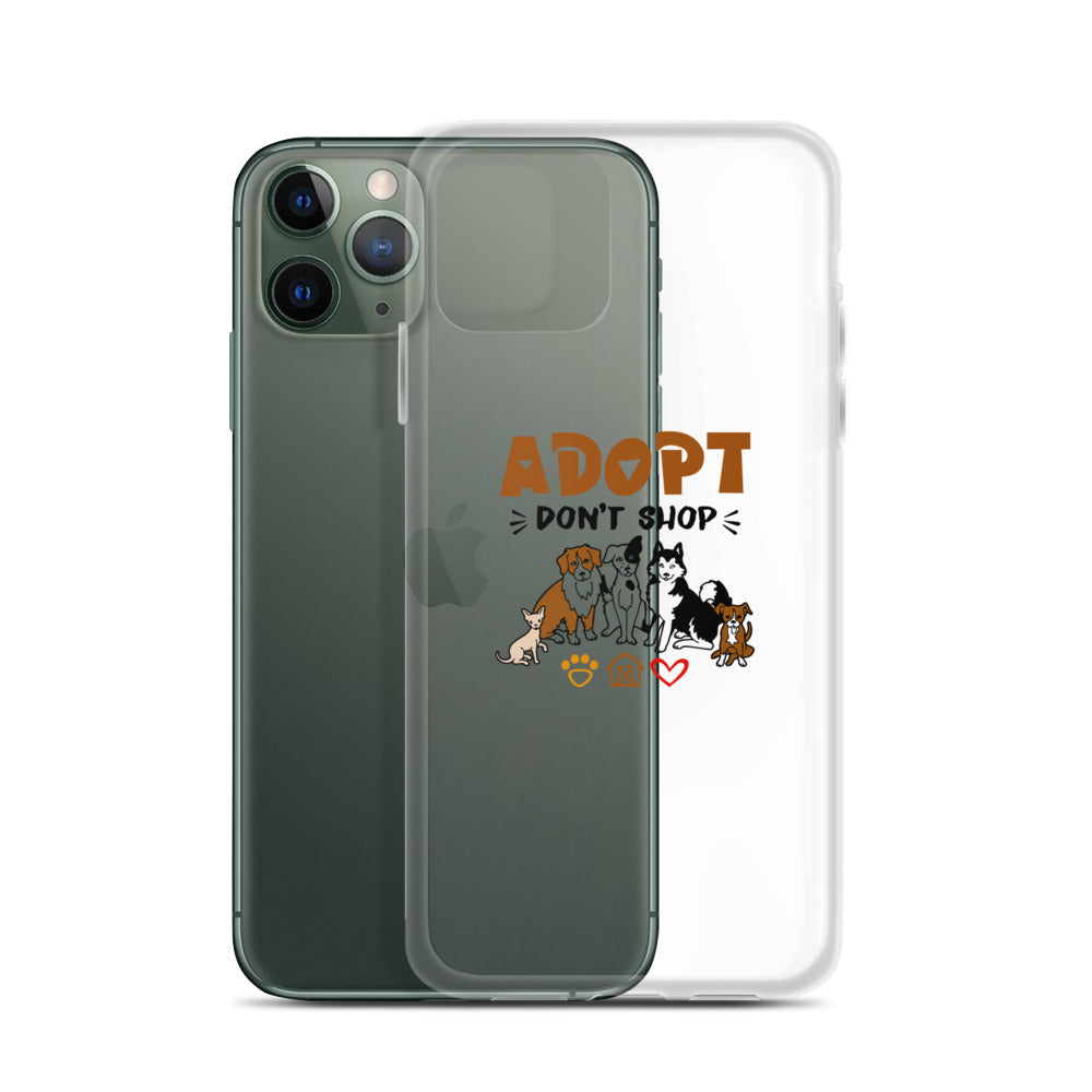 ADOPT DON'T SHOP - iPhone Case Transparent