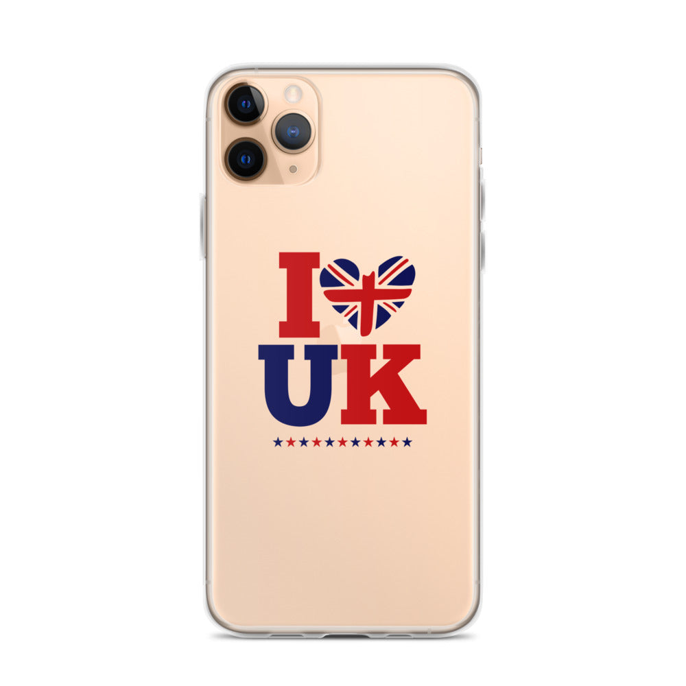 I LOVE UK - iPhone Case Transparent