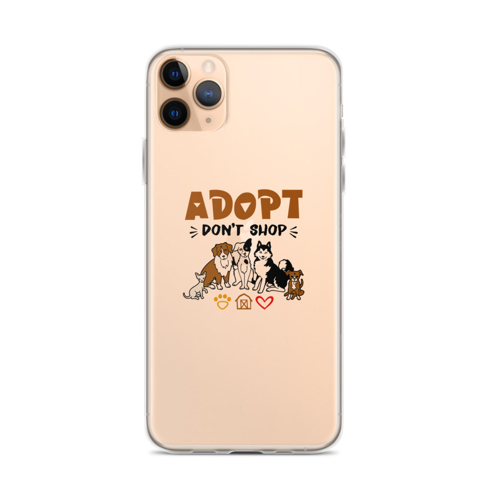 ADOPT DON'T SHOP - iPhone Case Transparent