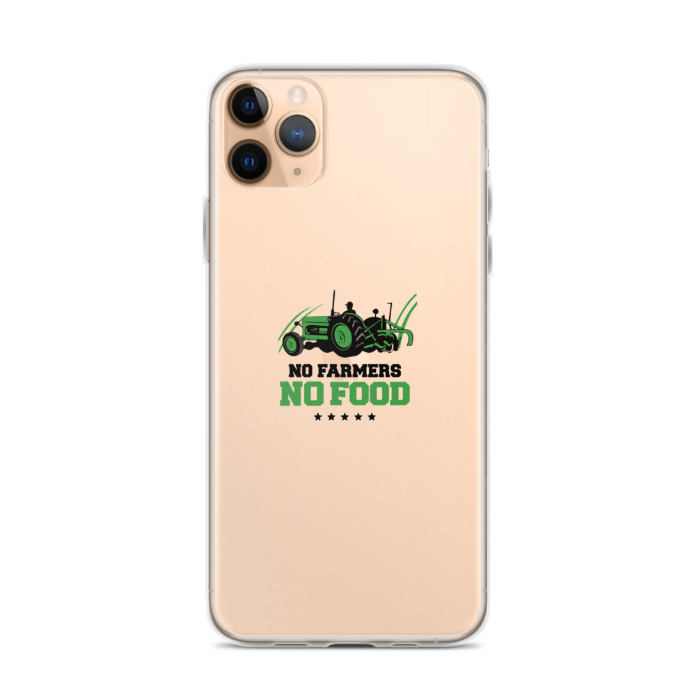 NO FARMERS NO FOOD - iPhone Case Transparent