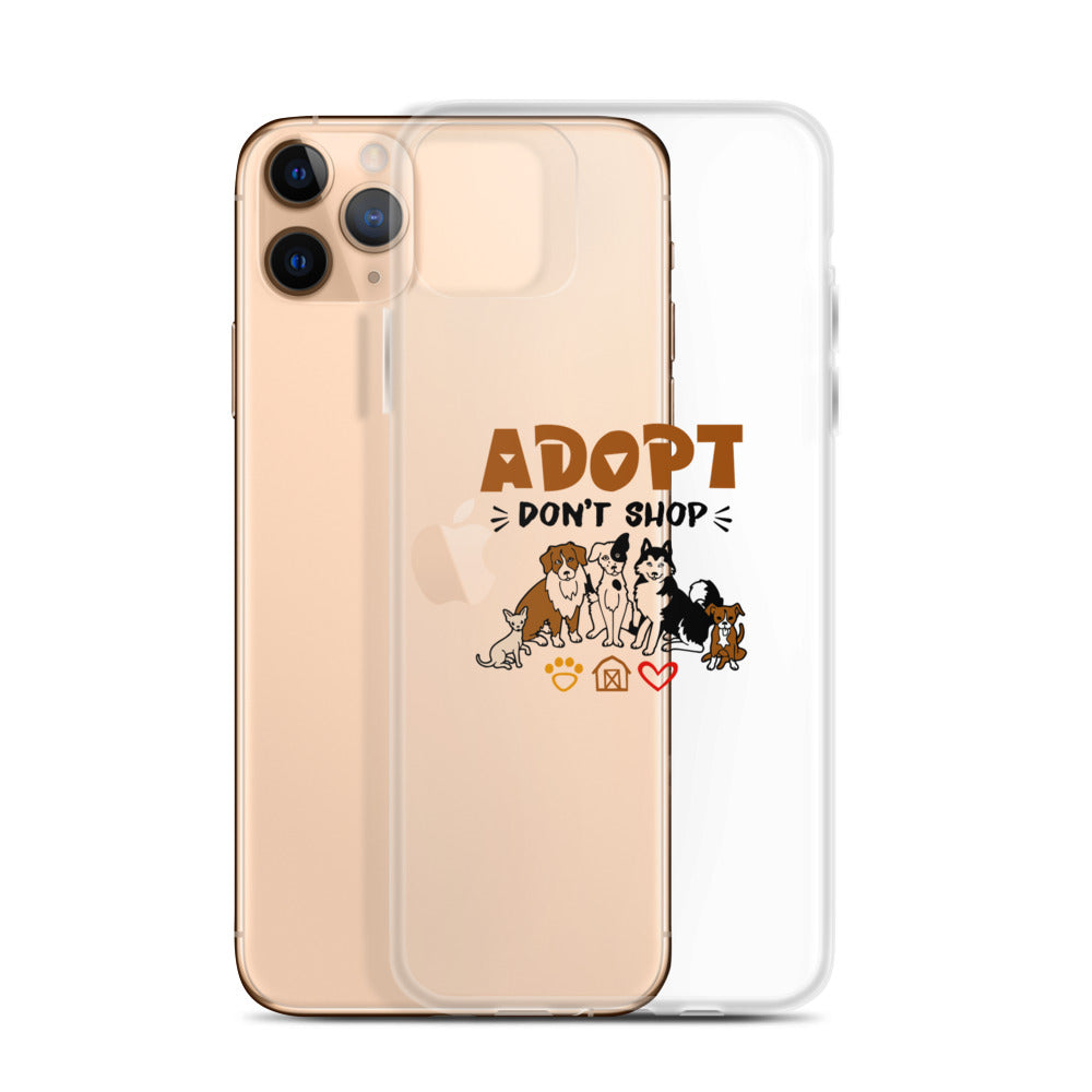 ADOPT DON'T SHOP - iPhone Case Transparent