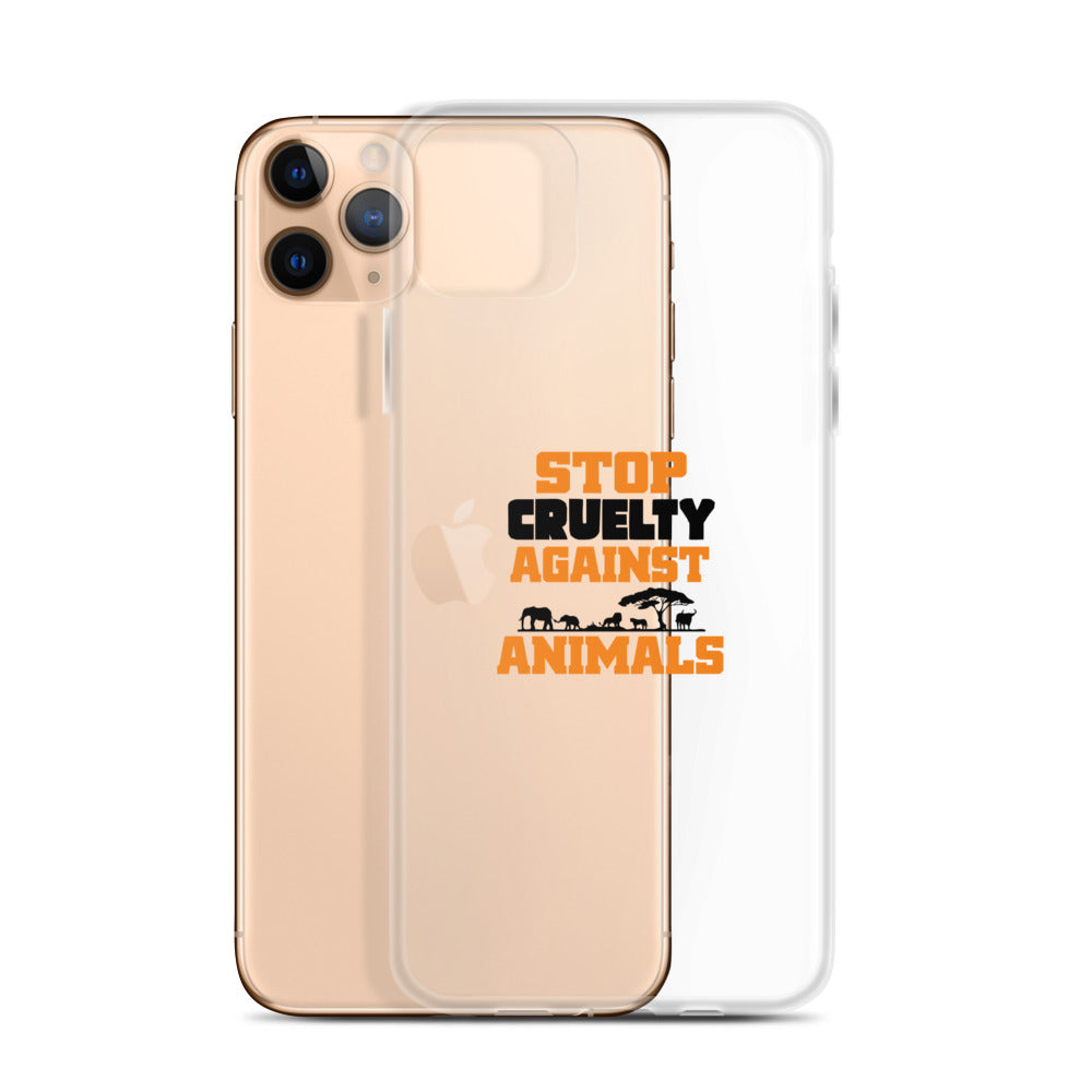 STOP CRUELTY AGAINST ANIMALS - iPhone Case Transparent