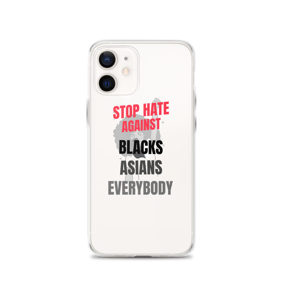 STOP HATE AGAINST EVERYBODY - iPhone Case Transparent