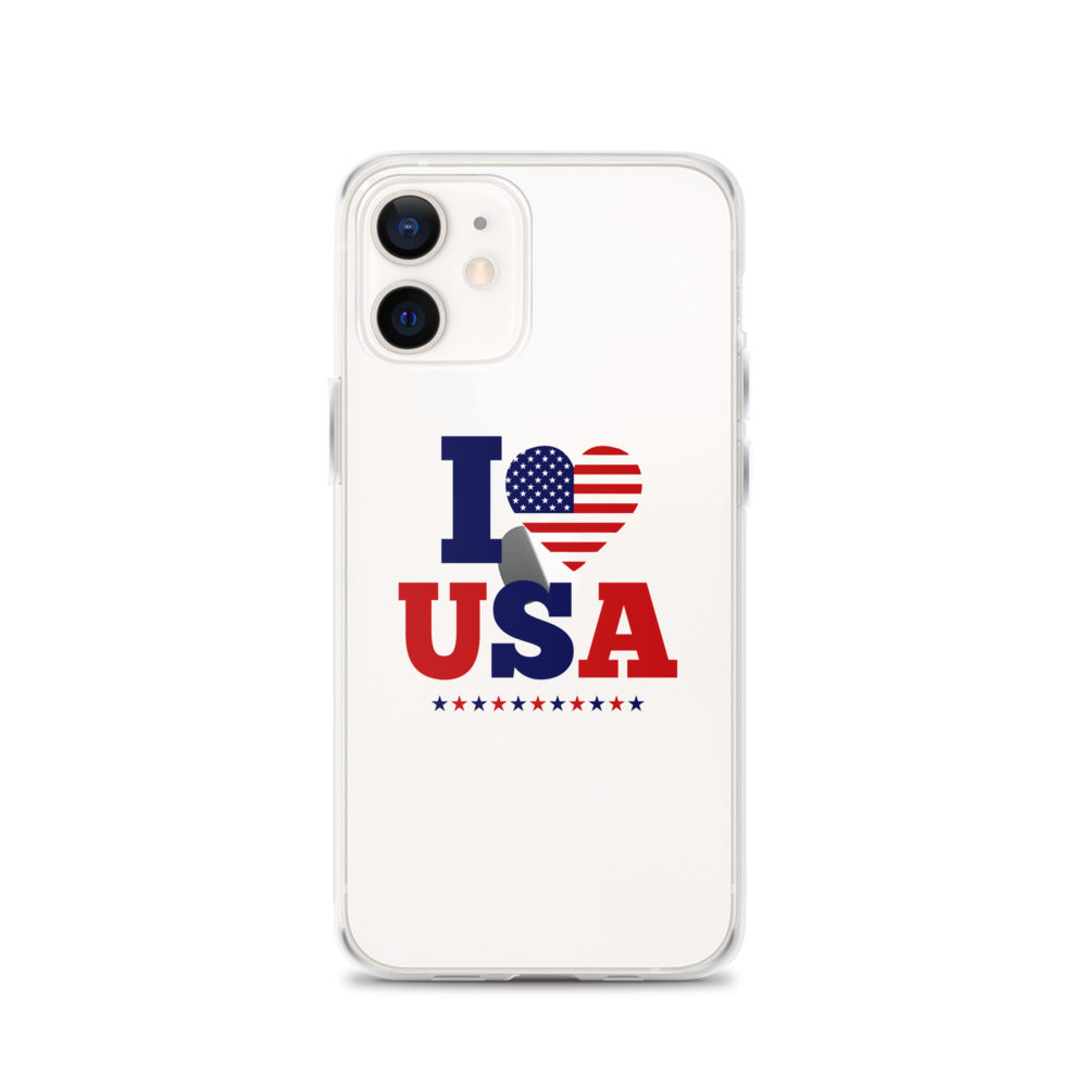 I LOVE USA - iPhone Case Transparent