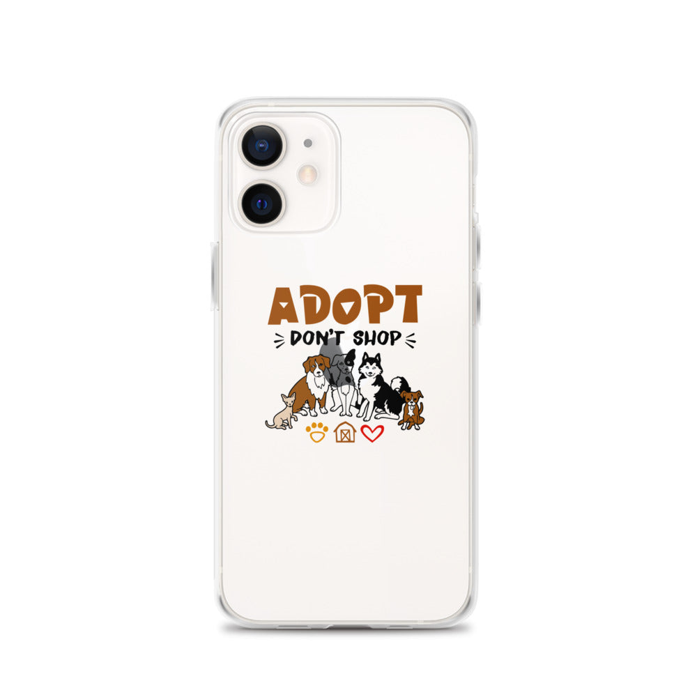 ADOPT DON'T SHOP - iPhone Case Transparent