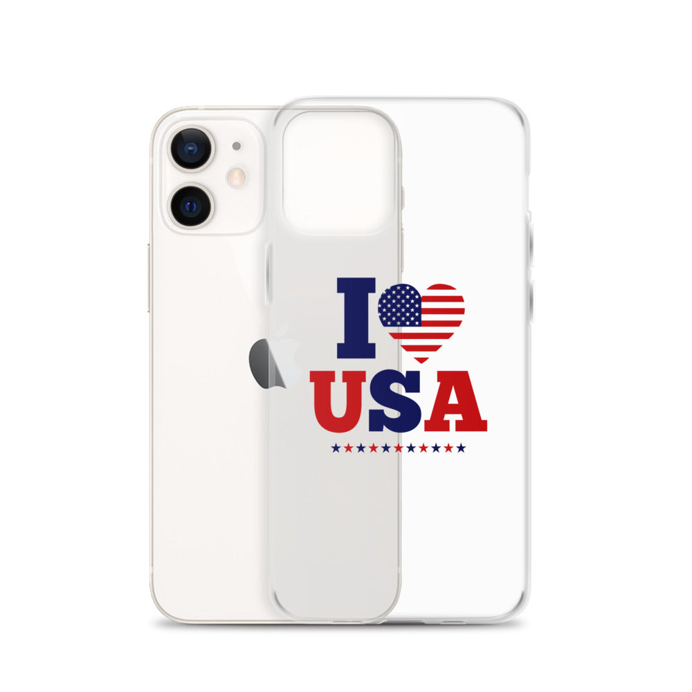 I LOVE USA - iPhone Case Transparent