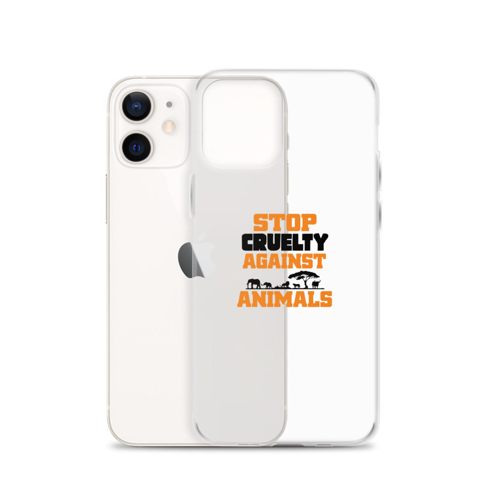 STOP CRUELTY AGAINST ANIMALS - iPhone Case Transparent