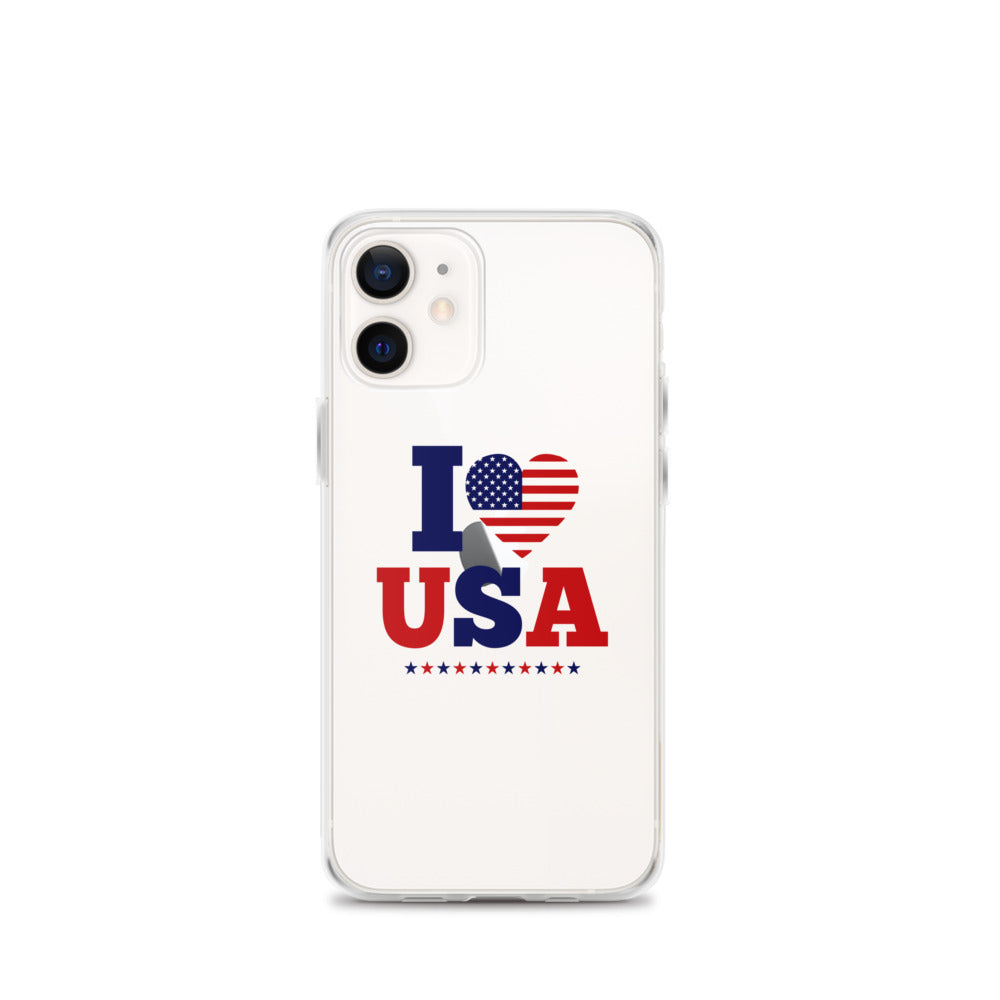 I LOVE USA - iPhone Case Transparent