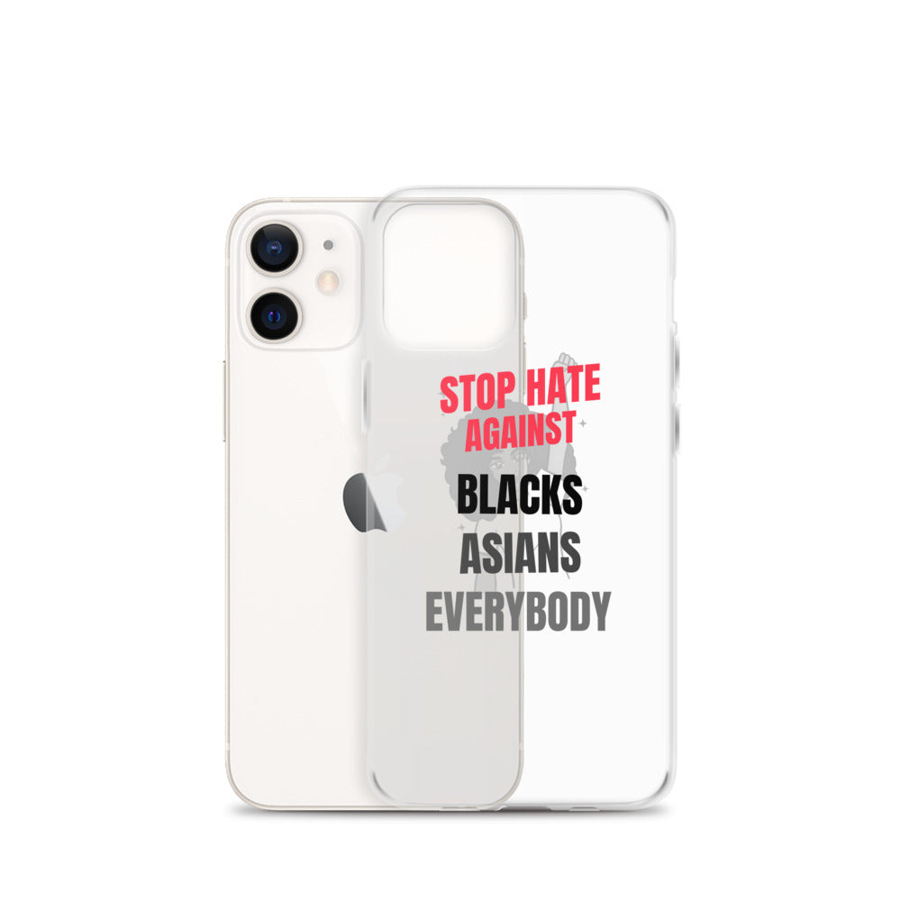 STOP HATE AGAINST EVERYBODY - iPhone Case Transparent