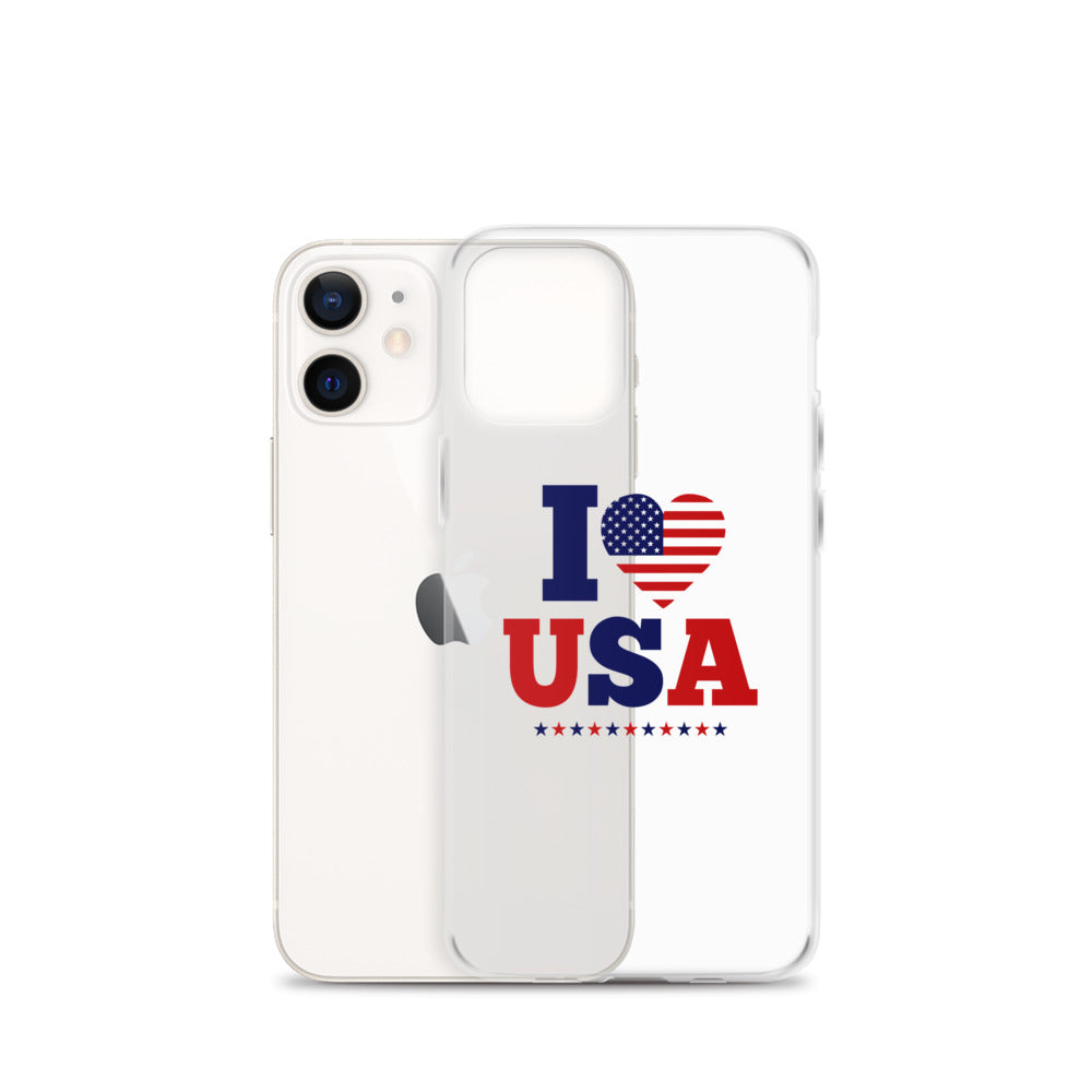 I LOVE USA - iPhone Case Transparent