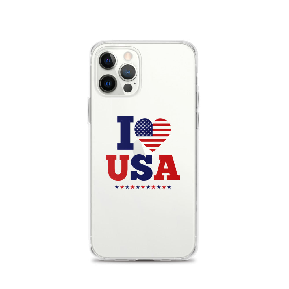 I LOVE USA - iPhone Case Transparent