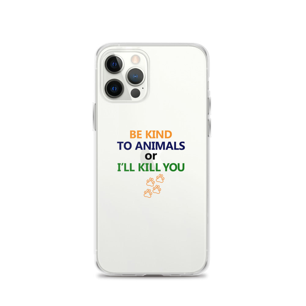 BE KIND TO ANIMALS - iPhone Case Transparent