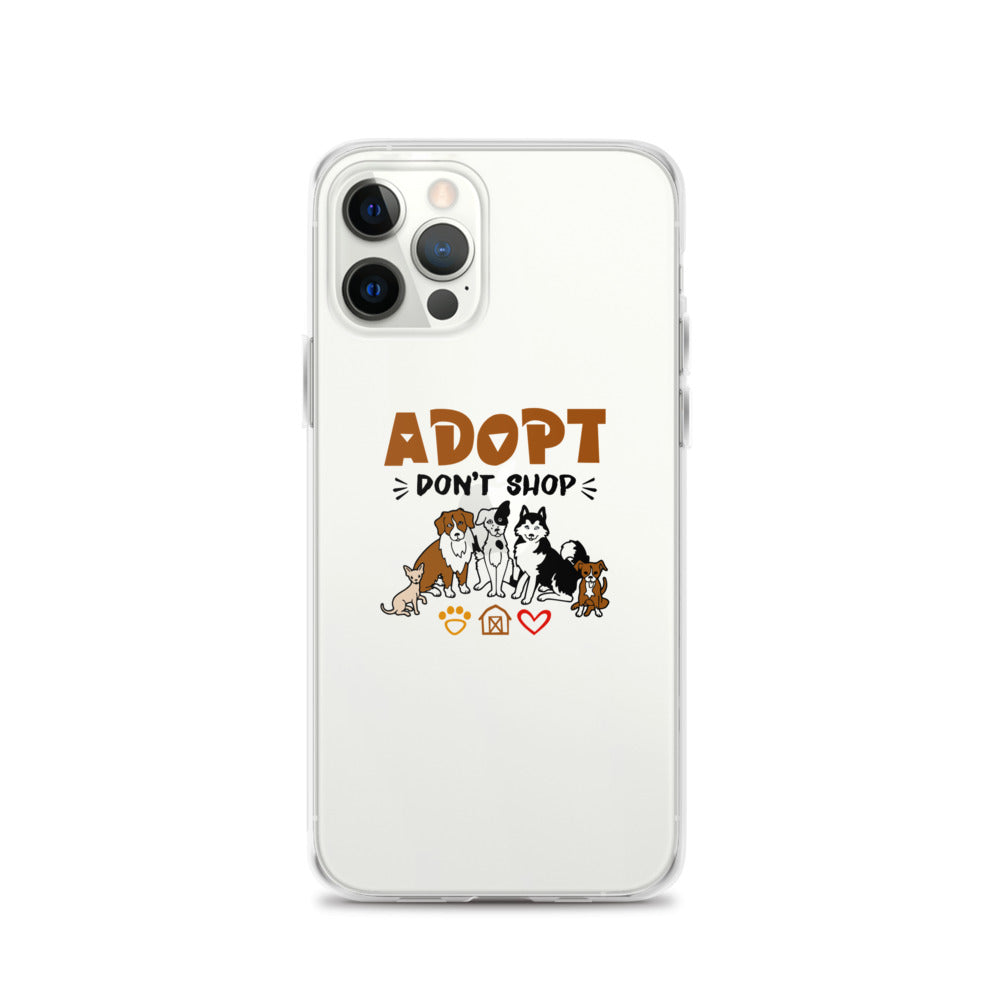 ADOPT DON'T SHOP - iPhone Case Transparent