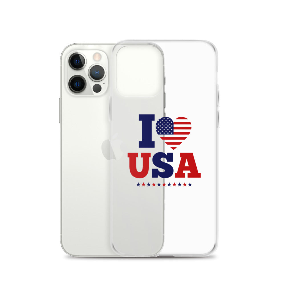 I LOVE USA - iPhone Case Transparent