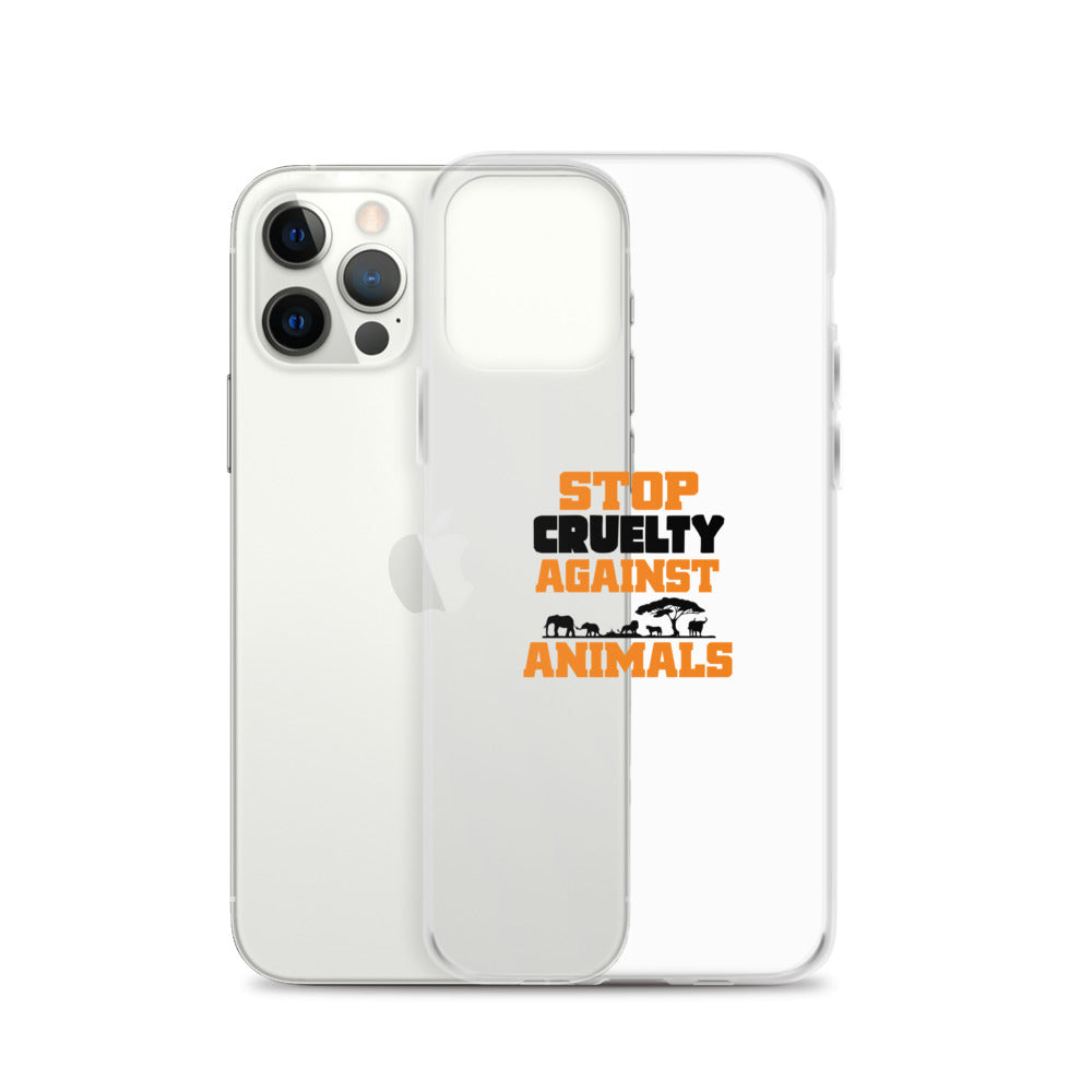 STOP CRUELTY AGAINST ANIMALS - iPhone Case Transparent