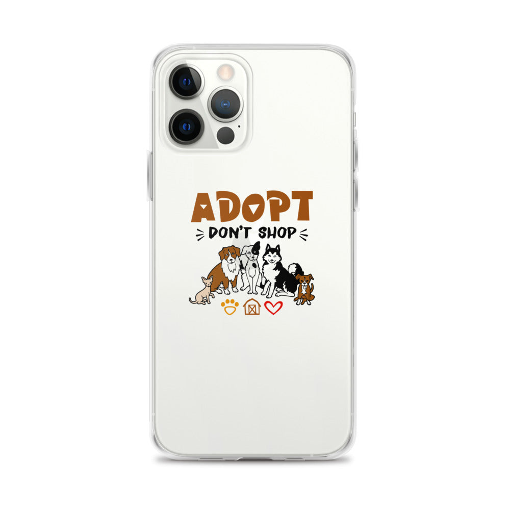 ADOPT DON'T SHOP - iPhone Case Transparent