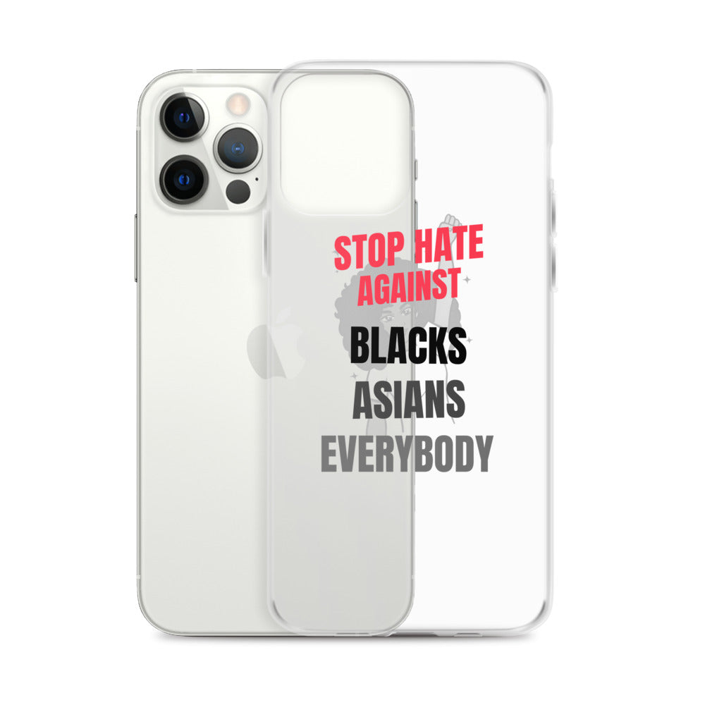 STOP HATE AGAINST EVERYBODY - iPhone Case Transparent