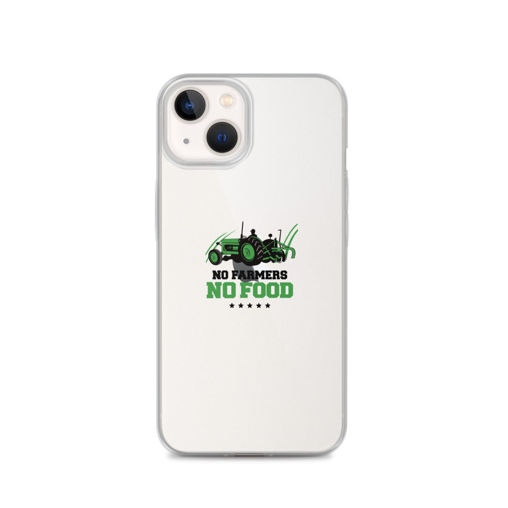 NO FARMERS NO FOOD - iPhone Case Transparent