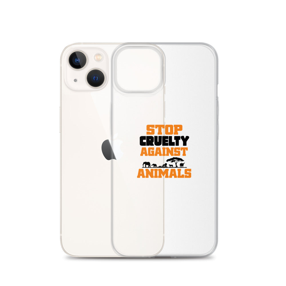 STOP CRUELTY AGAINST ANIMALS - iPhone Case Transparent