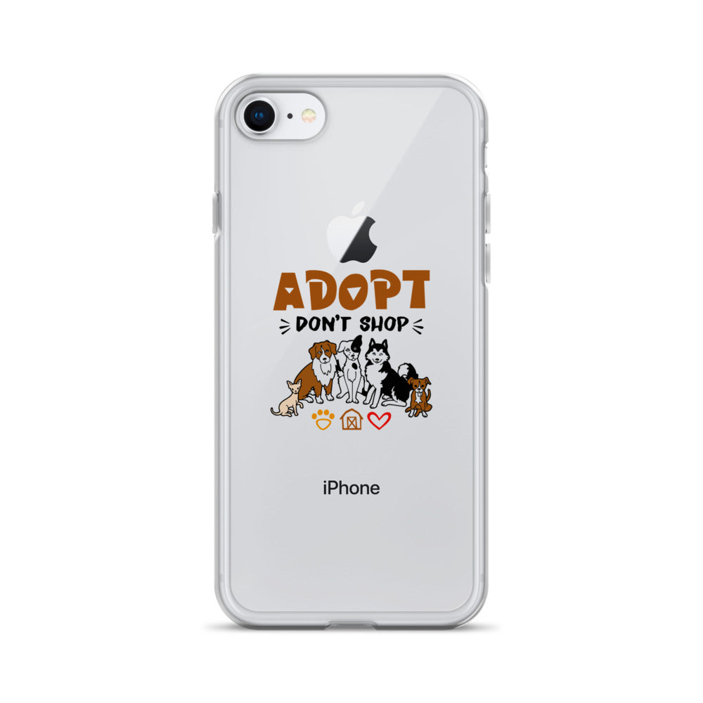 ADOPT DON'T SHOP - iPhone Case Transparent