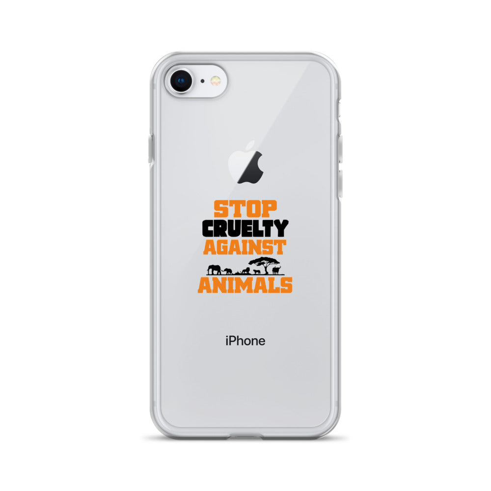 STOP CRUELTY AGAINST ANIMALS - iPhone Case Transparent