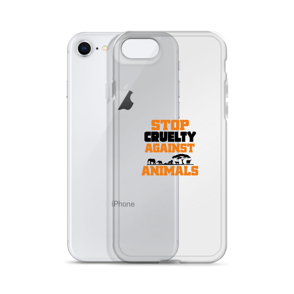 STOP CRUELTY AGAINST ANIMALS - iPhone Case Transparent