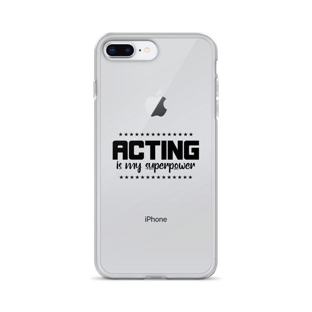 Acting is my superpower - iPhone Case Transparent