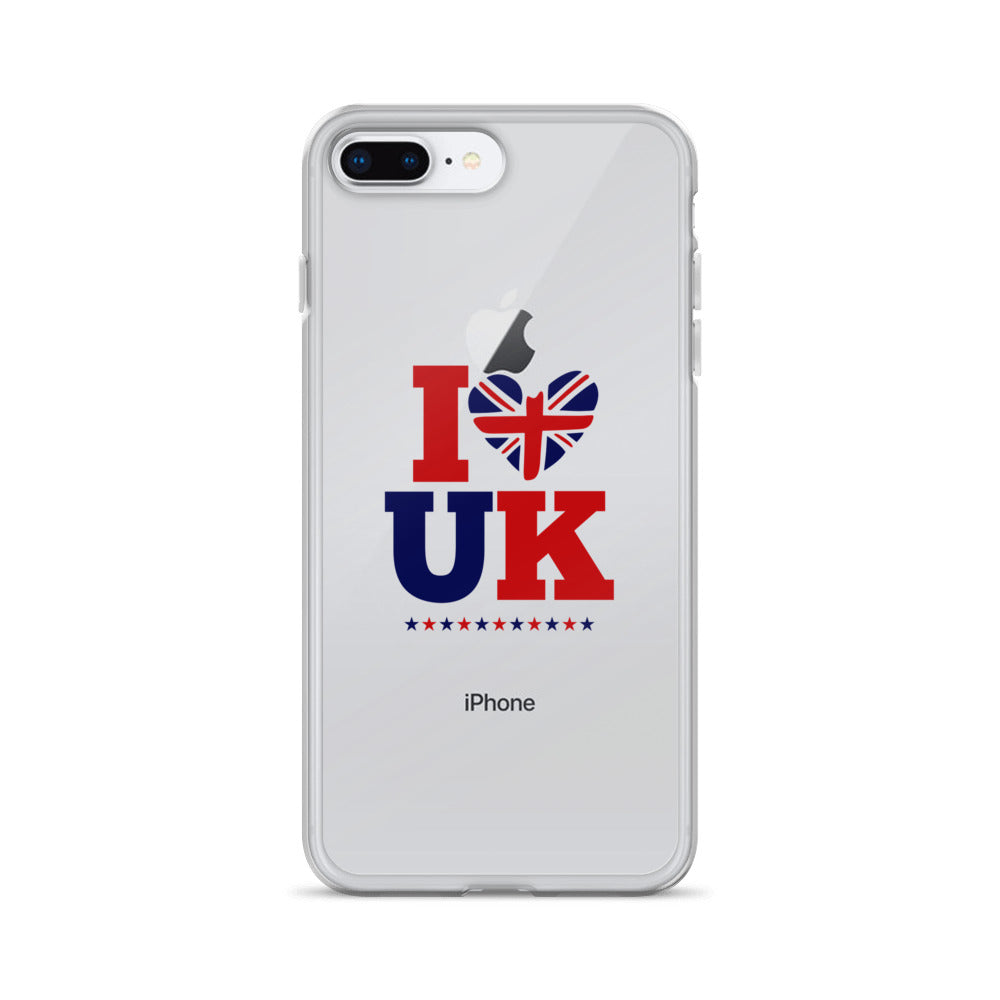I LOVE UK - iPhone Case Transparent
