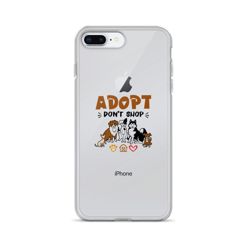 ADOPT DON'T SHOP - iPhone Case Transparent