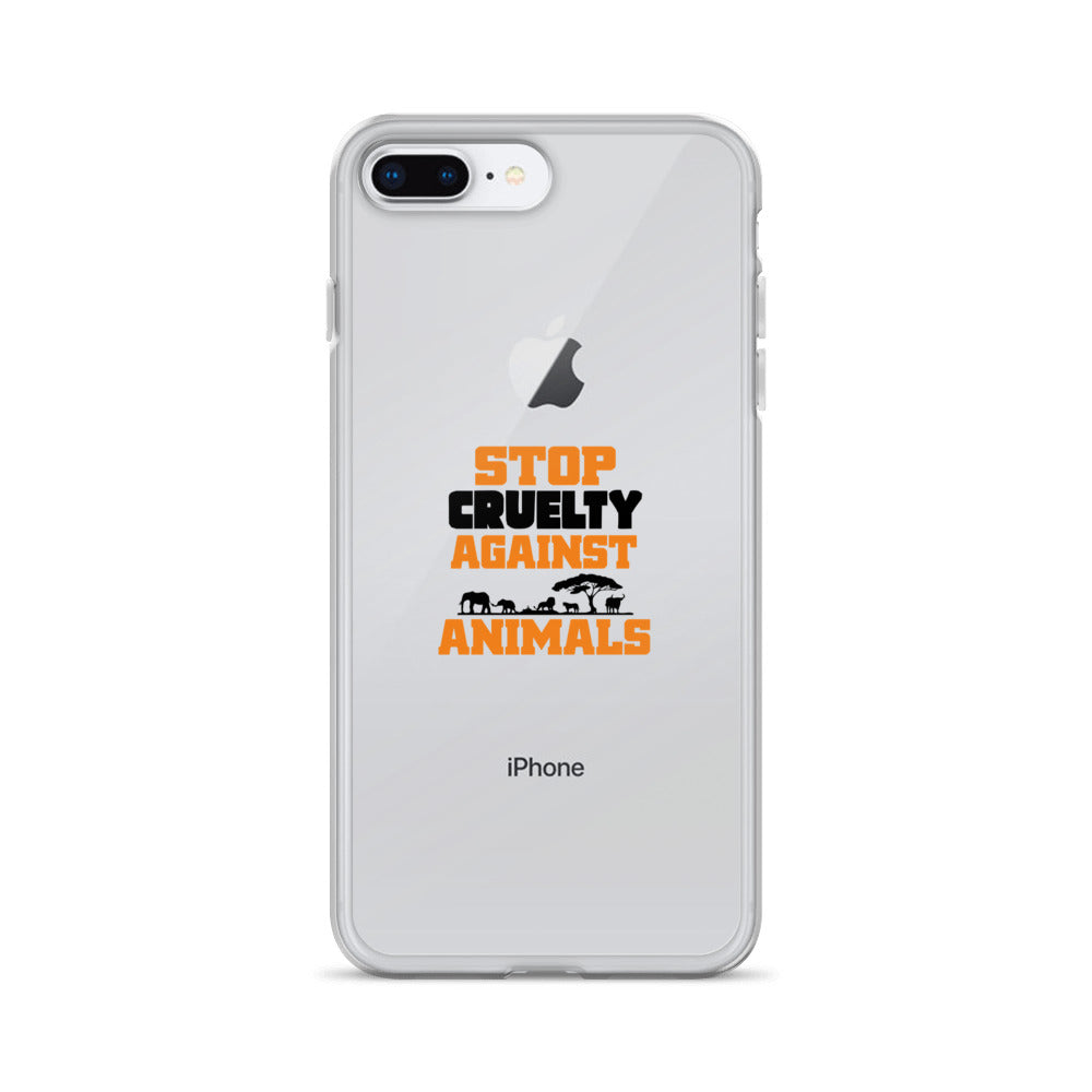 STOP CRUELTY AGAINST ANIMALS - iPhone Case Transparent