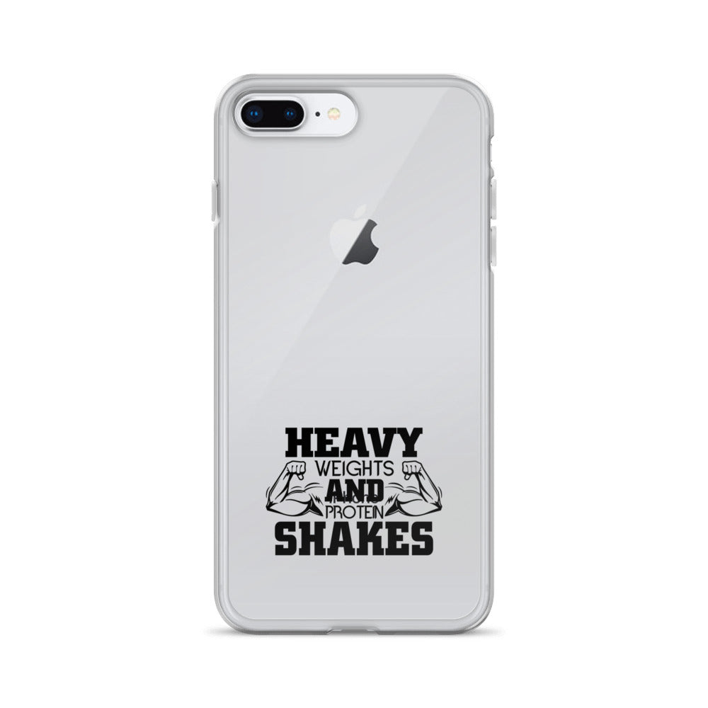 HEAVY WEIGHTS AND PROTEIN SHAKES - iPhone Case