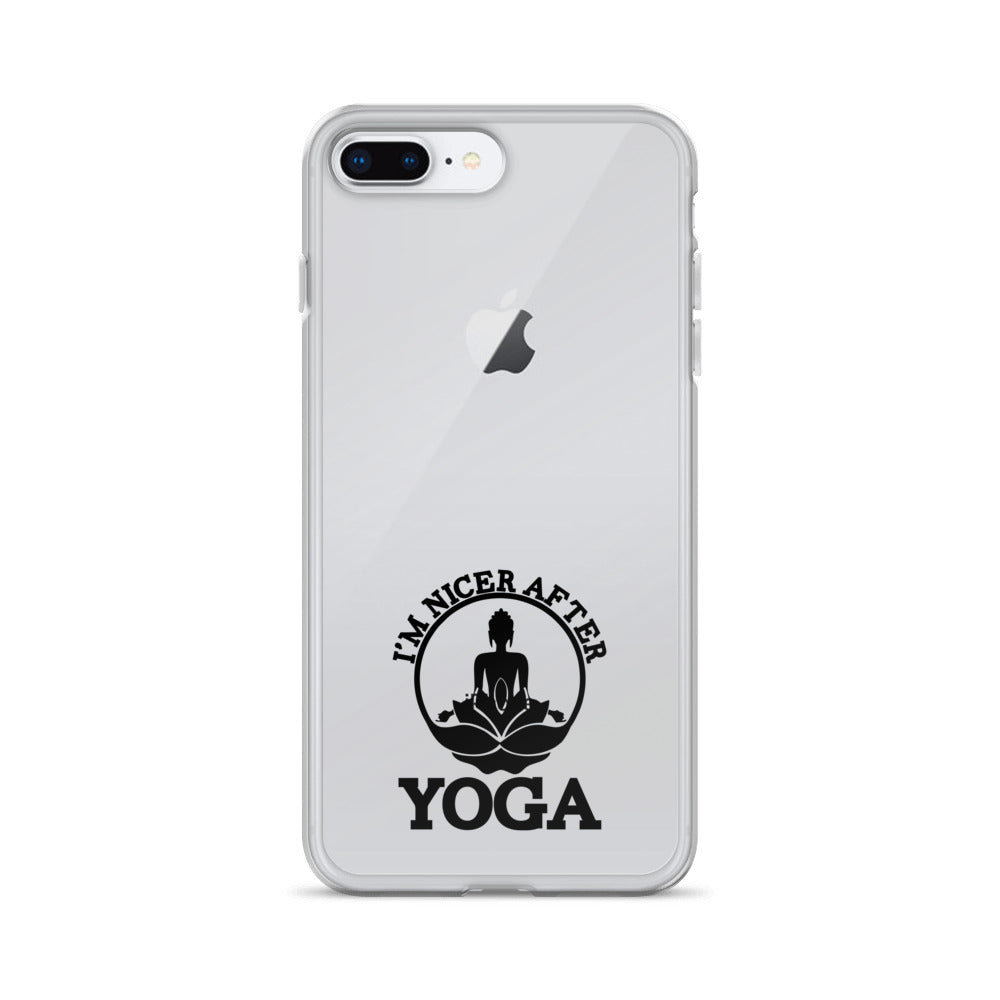 I'M NICER AFTER YOGA - iPhone Case