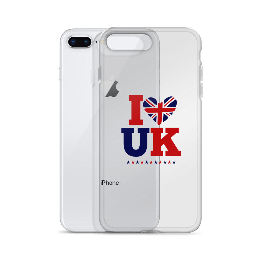 I LOVE UK - iPhone Case Transparent