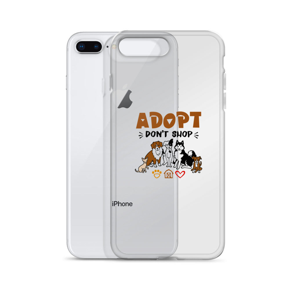 ADOPT DON'T SHOP - iPhone Case Transparent