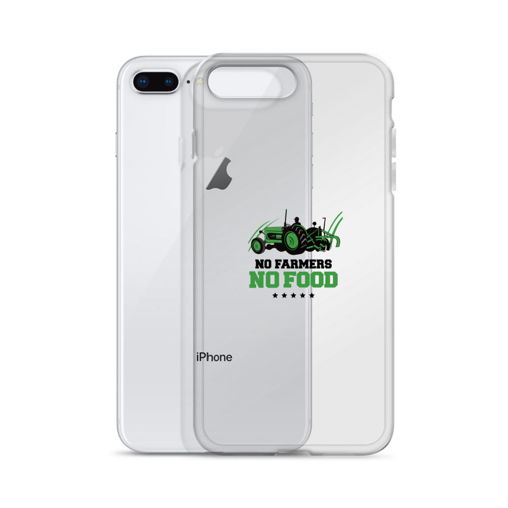 NO FARMERS NO FOOD - iPhone Case Transparent