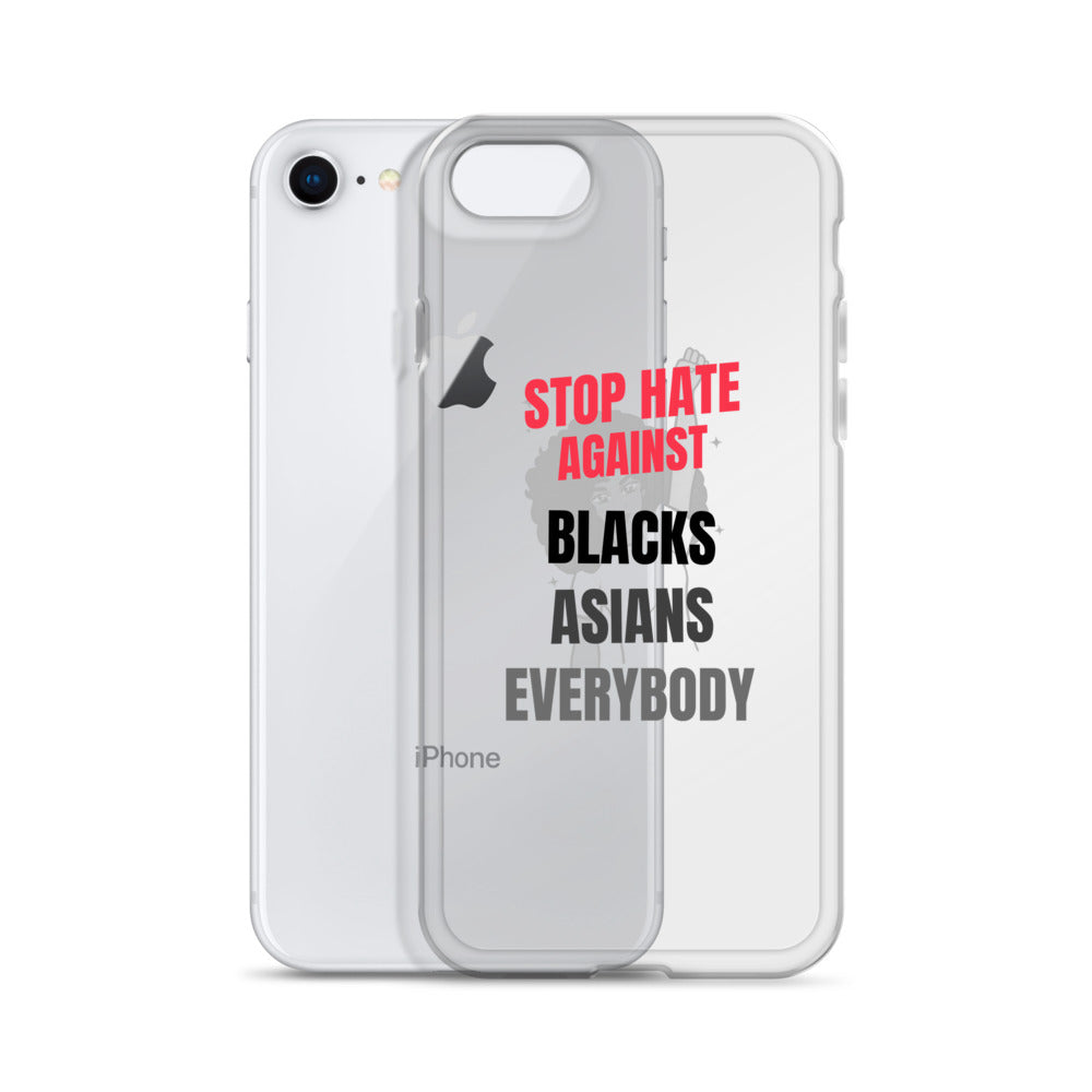 STOP HATE AGAINST EVERYBODY - iPhone Case Transparent