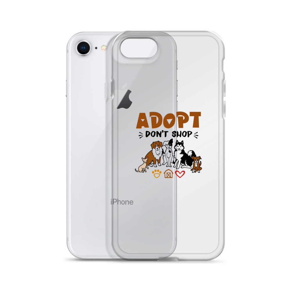 ADOPT DON'T SHOP - iPhone Case Transparent