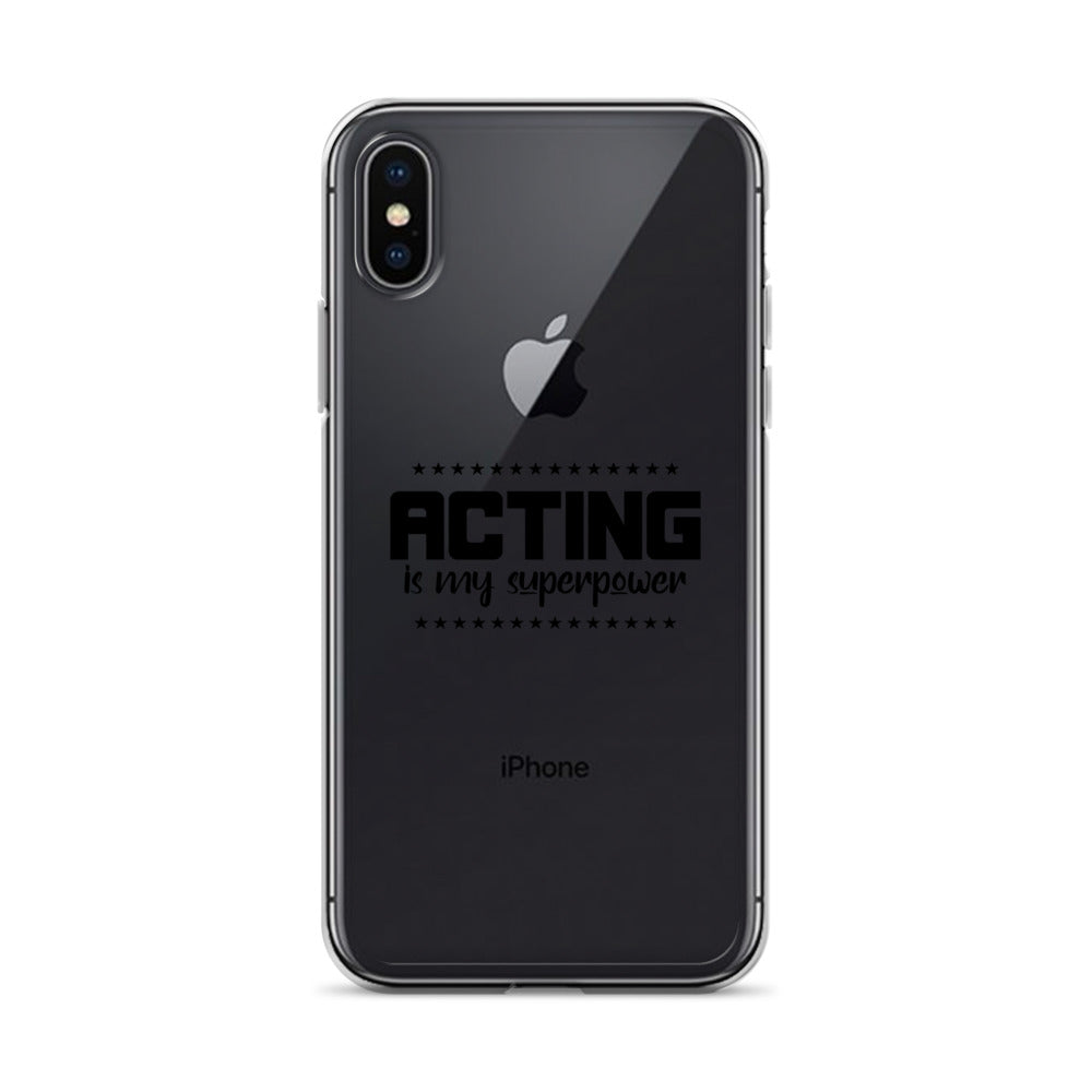 Acting is my superpower - iPhone Case Transparent