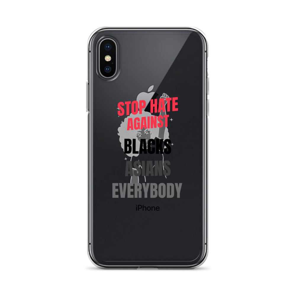 STOP HATE AGAINST EVERYBODY - iPhone Case Transparent