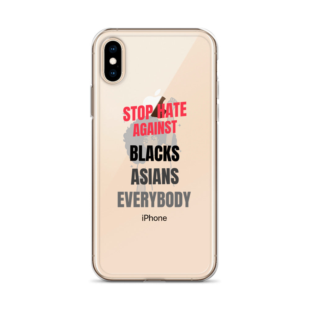 STOP HATE AGAINST EVERYBODY - iPhone Case Transparent