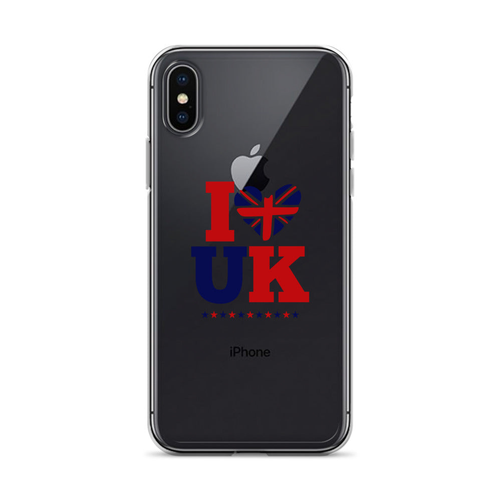 I LOVE UK - iPhone Case Transparent
